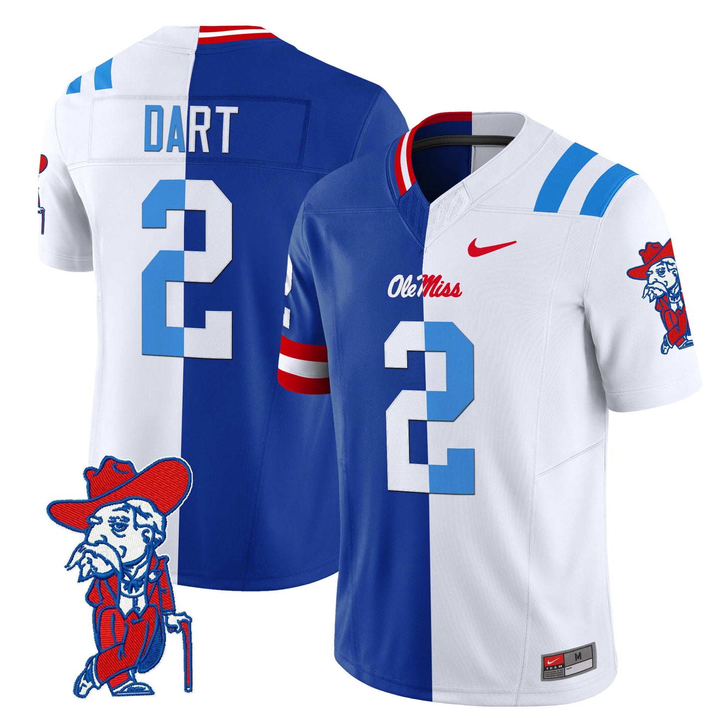 Ole Miss Rebels Split Vapor Limited Jersey - All Stitched