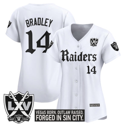 Women's Las Vegas Raiders 'Gothic Sin City Shadows Edition' Vapor Baseball Jersey - All Stitched