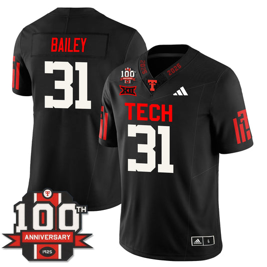 Men's Texas Tech Football 100th Anniversary Jersey - All Stitched