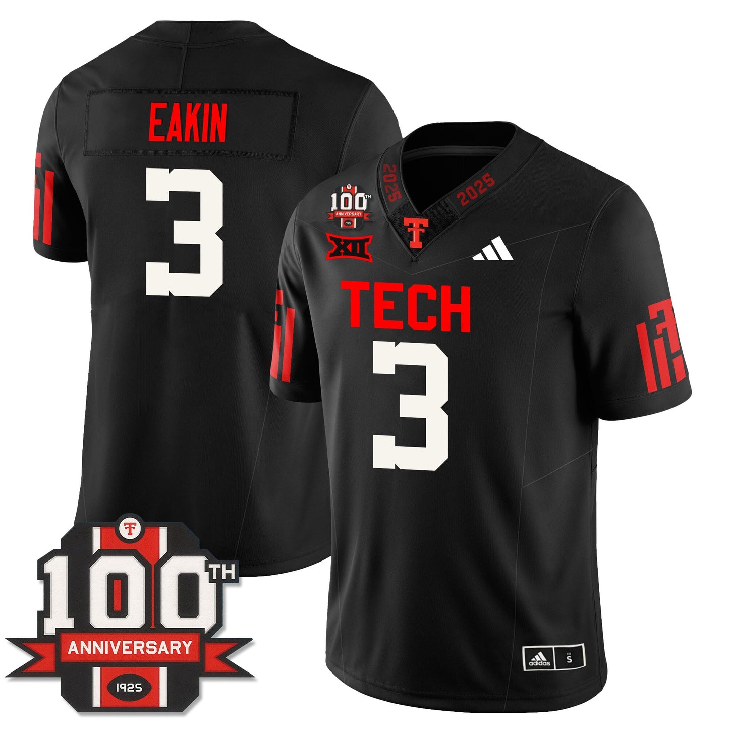 Men's Texas Tech Football 100th Anniversary Jersey - All Stitched