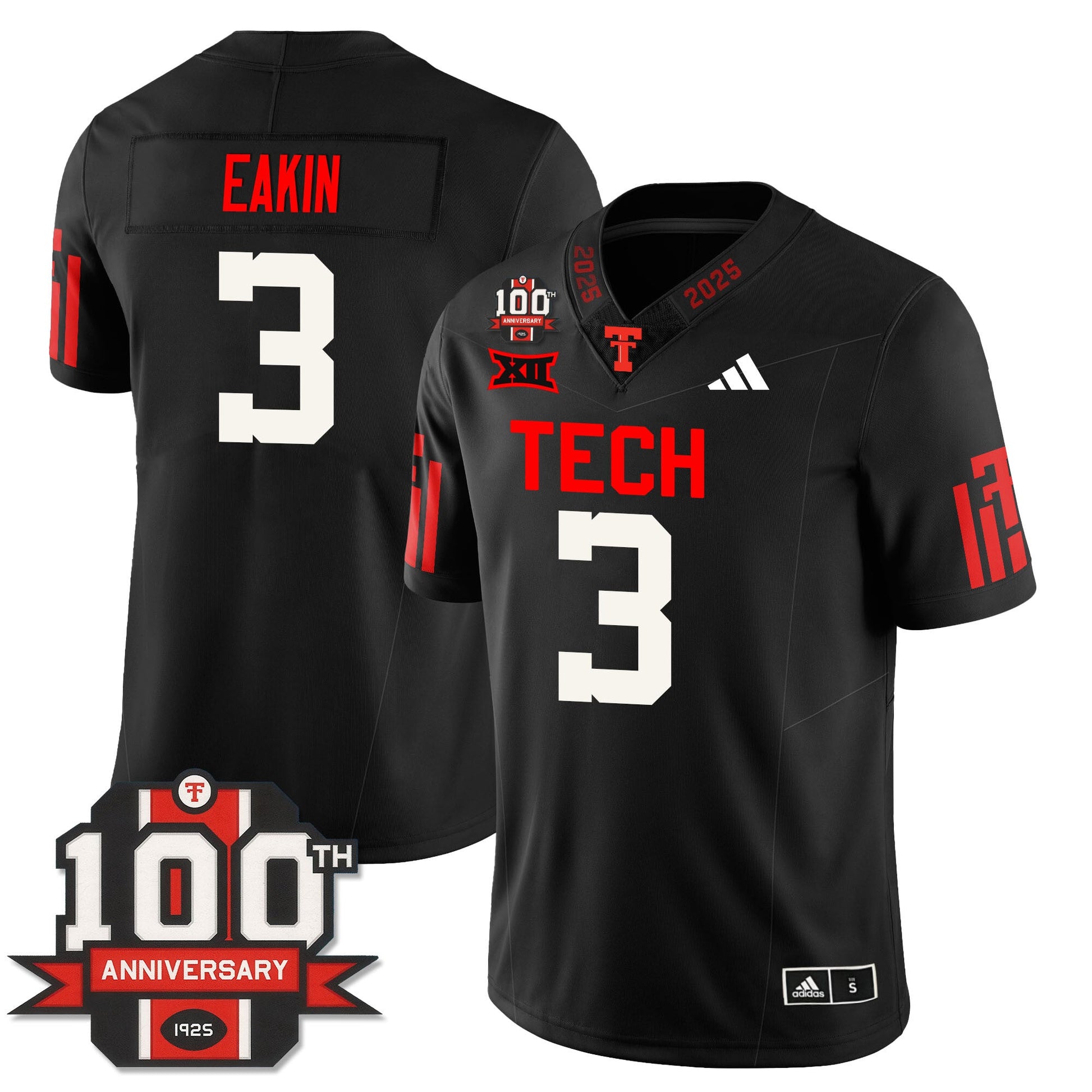 Men's Texas Tech Football 100th Anniversary Jersey - All Stitched