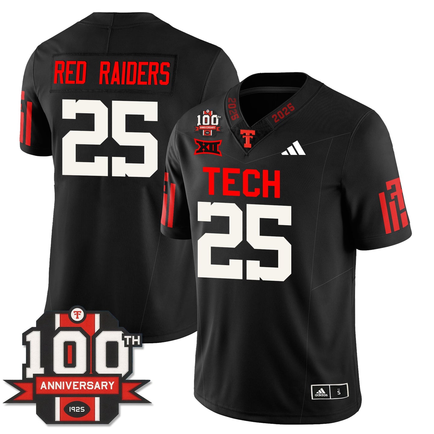 Men's Texas Tech Football 100th Anniversary Jersey - All Stitched