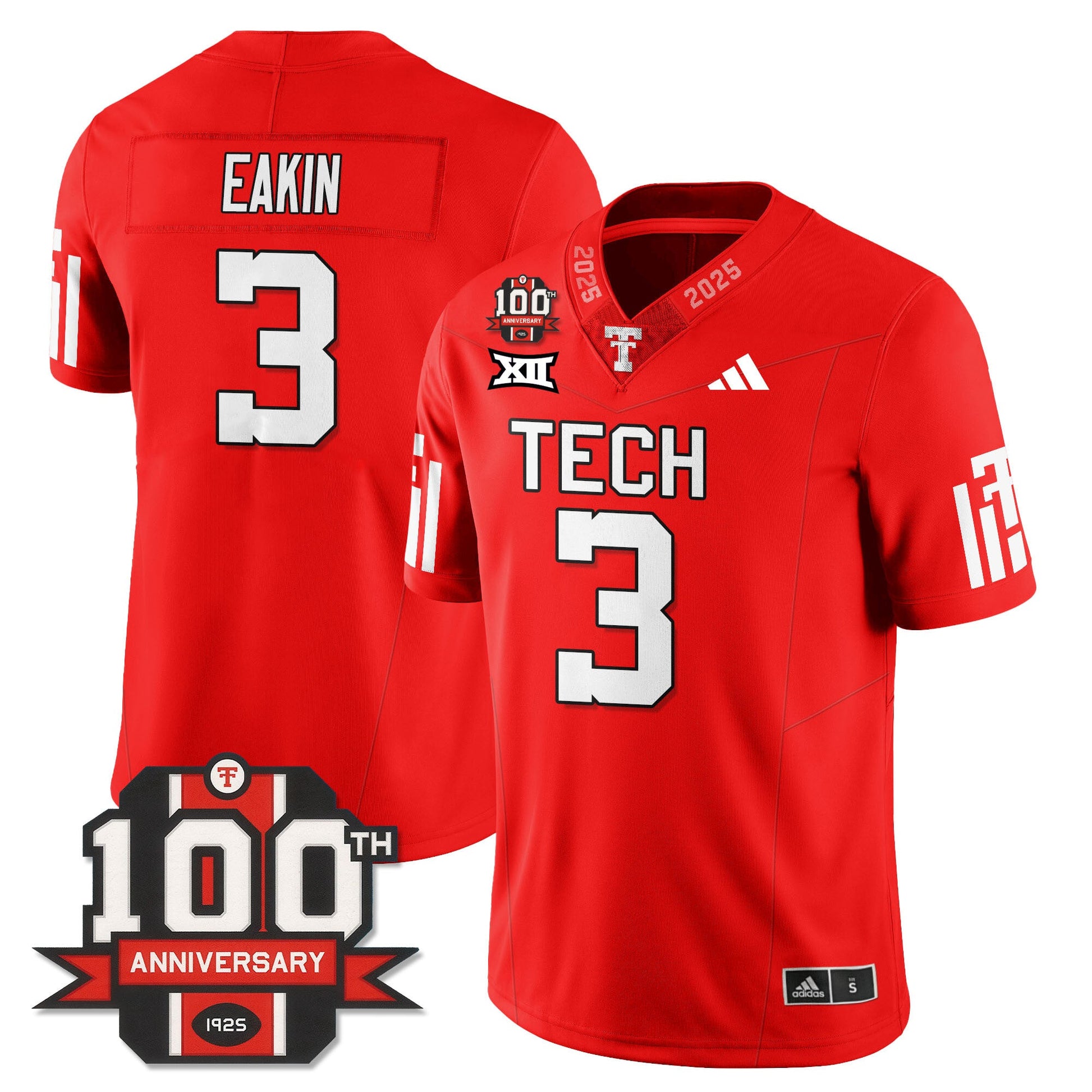 Men's Texas Tech Football 100th Anniversary Jersey - All Stitched