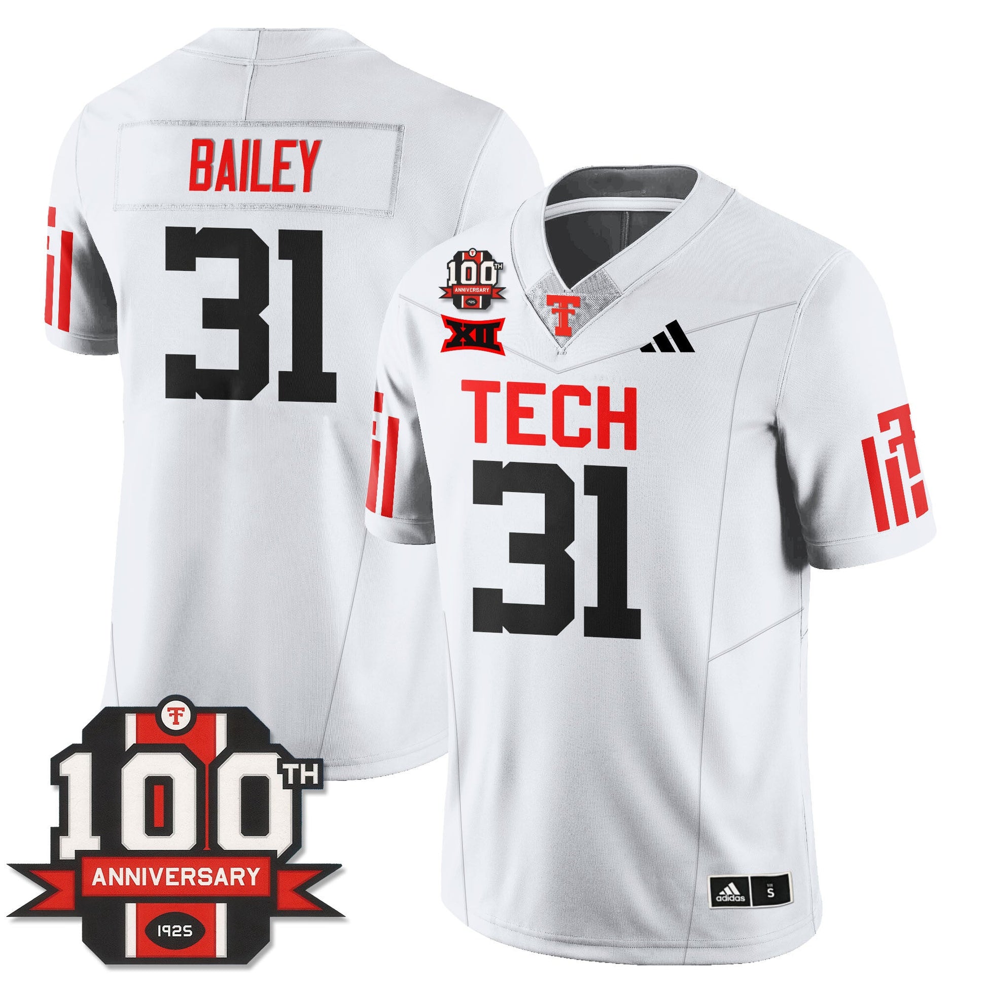 Men's Texas Tech Football 100th Anniversary Jersey - All Stitched