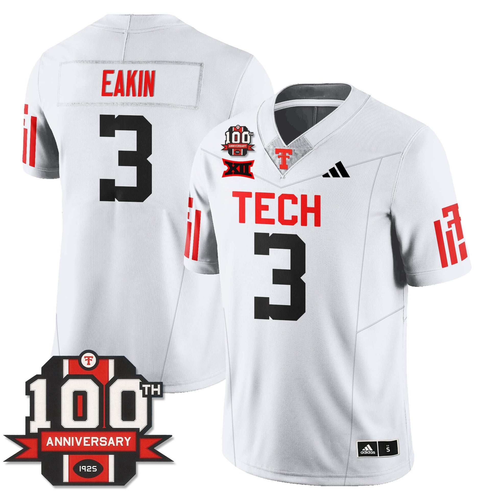 Men's Texas Tech Football 100th Anniversary Jersey - All Stitched