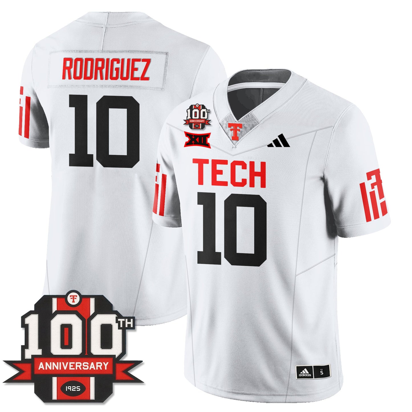 Texas Tech Football 100th Anniversary Jersey - All Stitched