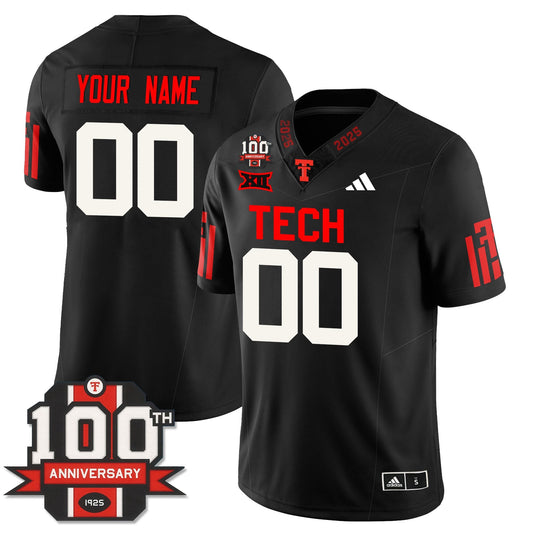 Texas Tech Football 100th Anniversary Custom Jersey - All Stitched
