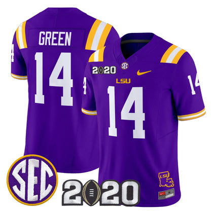 Men's LSU Tigers 2020 National Champions Vapor Limited Jersey - All Stitched