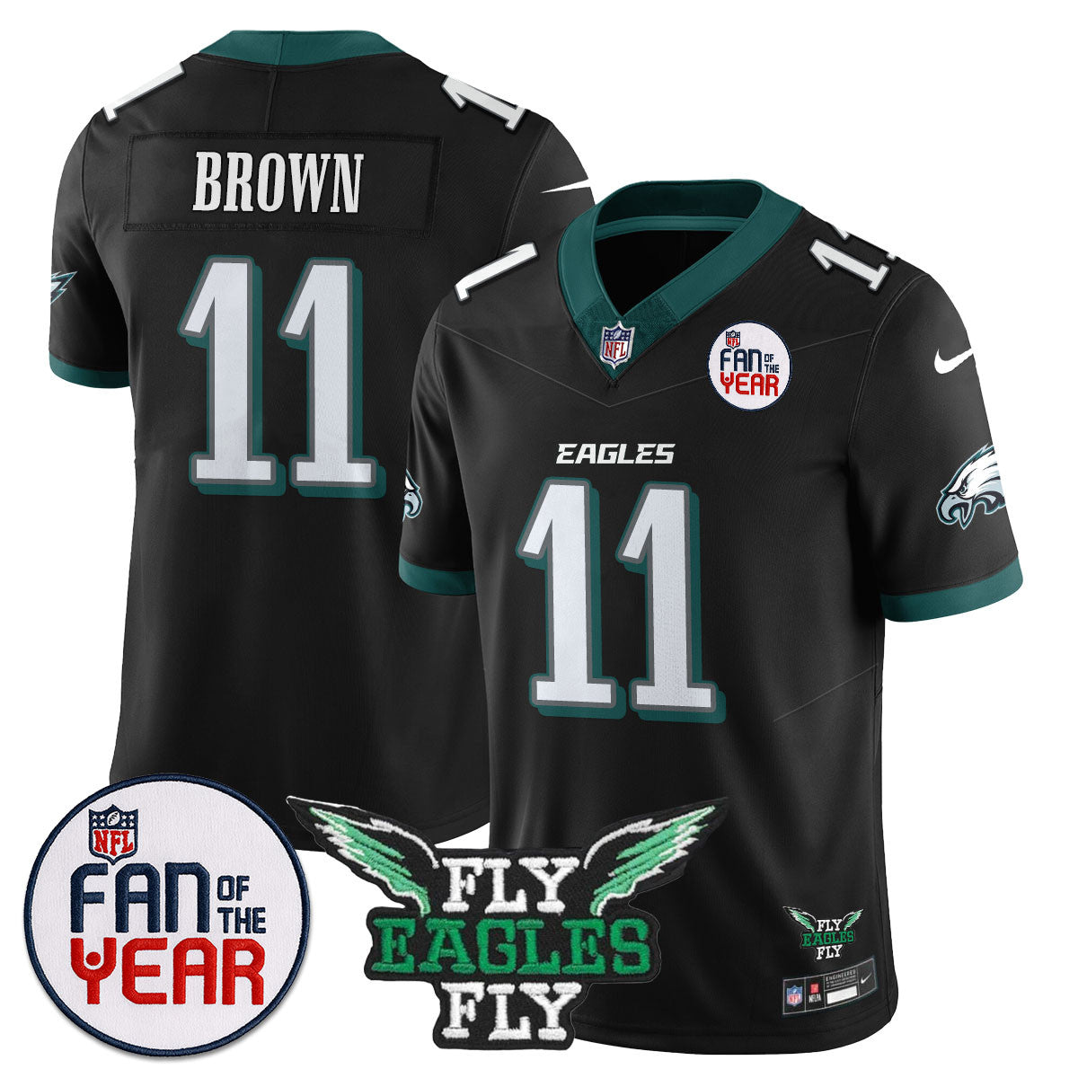 Custom Philadelphia Eagles "Fan Of The Year" Jersey - All Stitched
