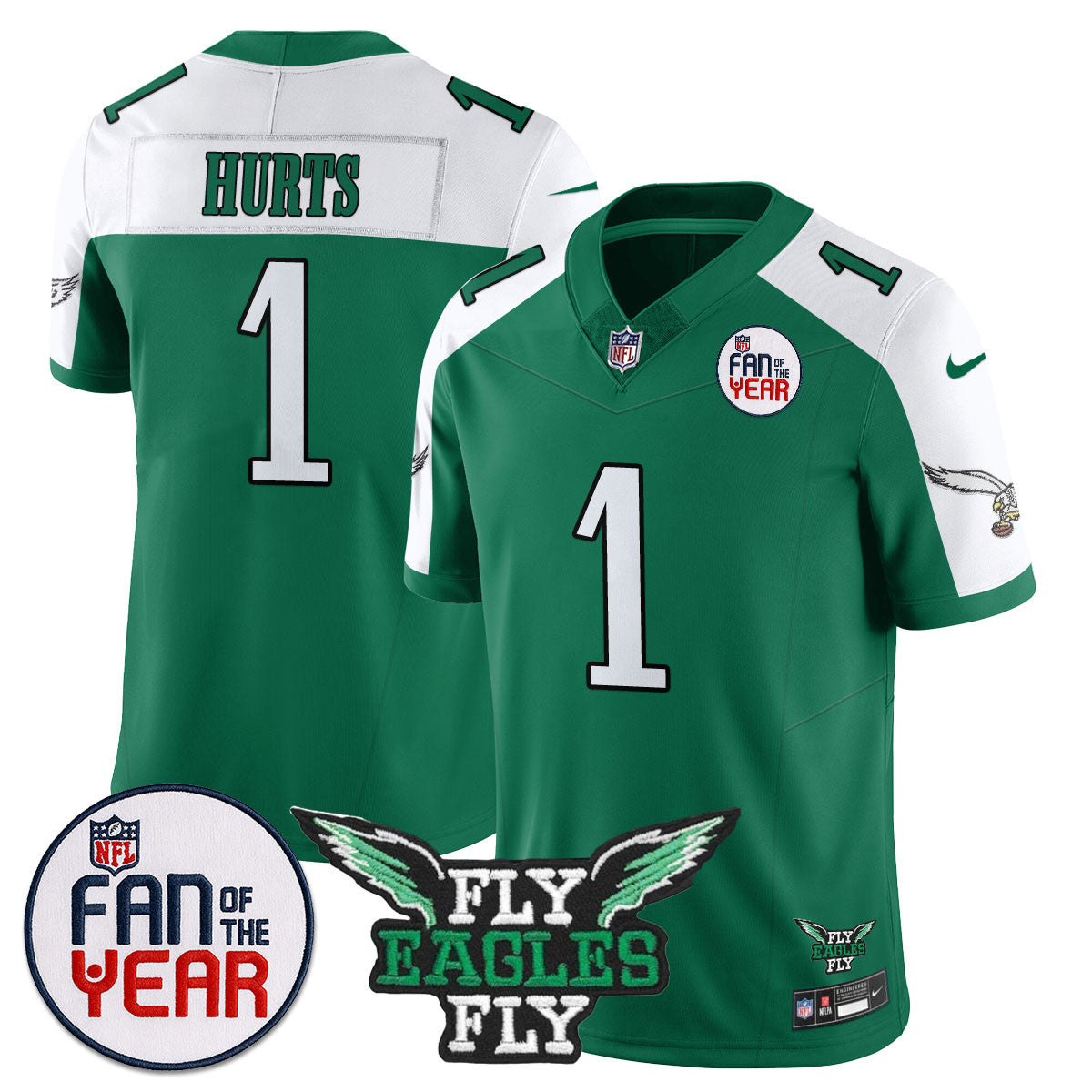 Custom Philadelphia Eagles "Fan Of The Year" Jersey - All Stitched