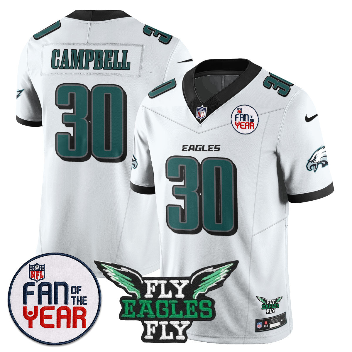 Philadelphia Eagles "Fan Of The Year" Jersey - All Stitched
