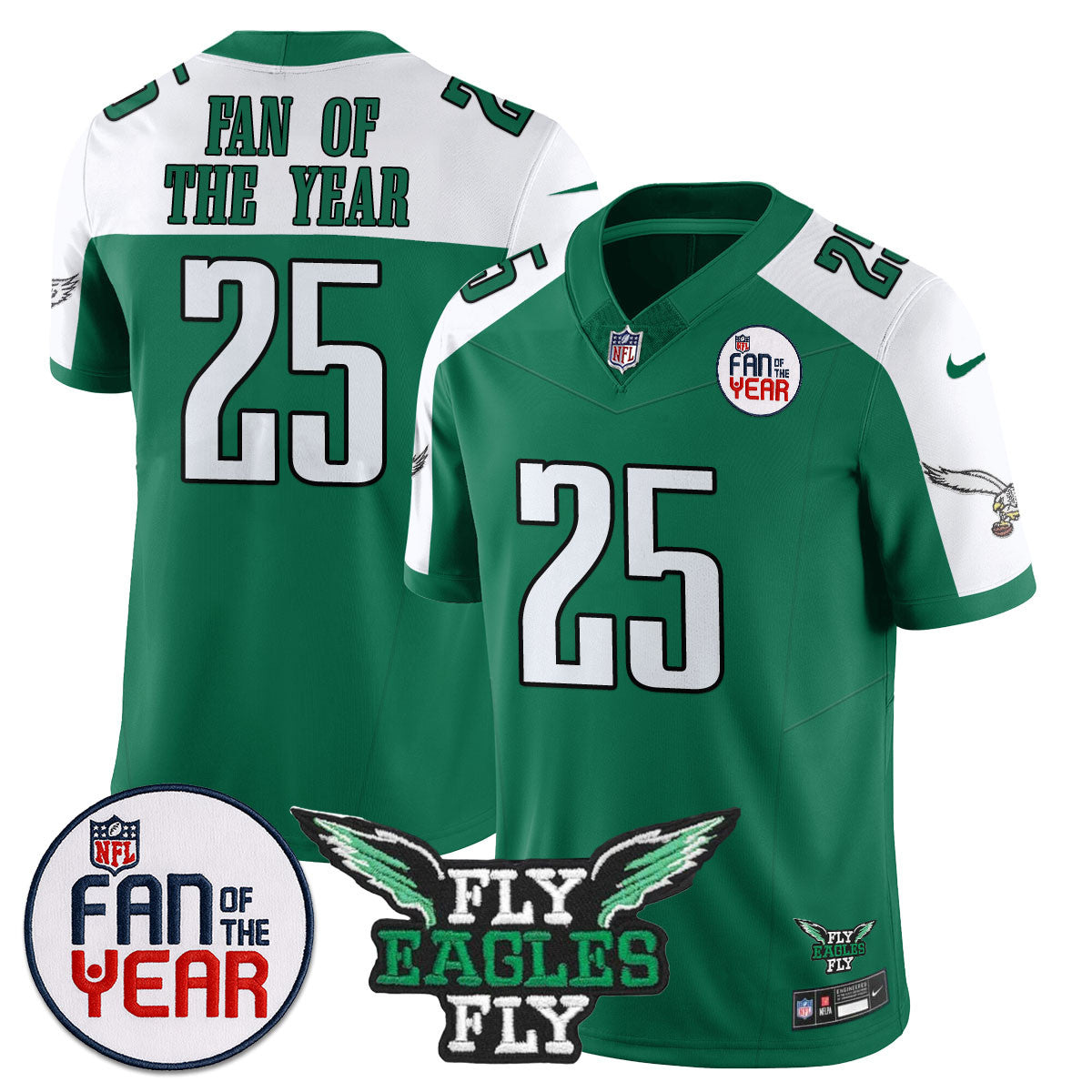 Philadelphia Eagles "Fan Of The Year" Jersey - All Stitched