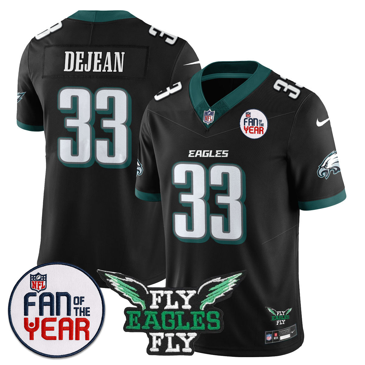 Philadelphia Eagles "Fan Of The Year" Jersey - All Stitched