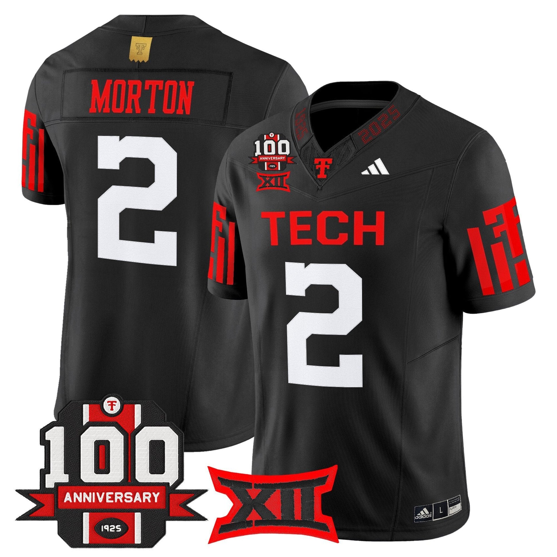 Men's Texas Tech Red Raiders 2025 Vapor Limited Jersey - 100th Anniversary Patch - All Stitched