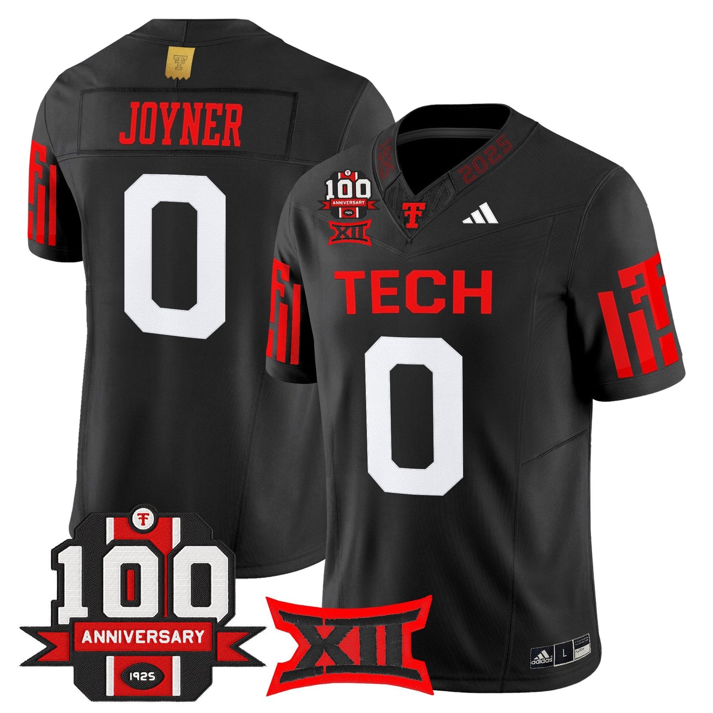 Men's Texas Tech Red Raiders 2025 Vapor Limited Jersey - 100th Anniversary Patch - All Stitched