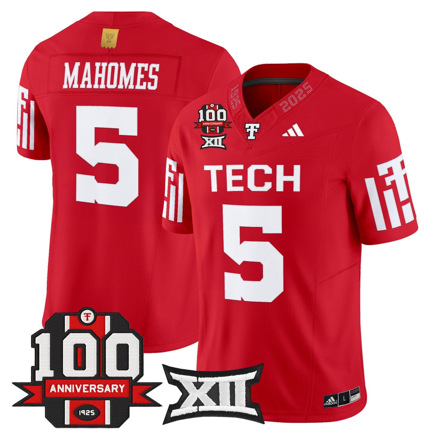 Men's Texas Tech Red Raiders 2025 Vapor Limited Jersey - 100th Anniversary Patch - All Stitched