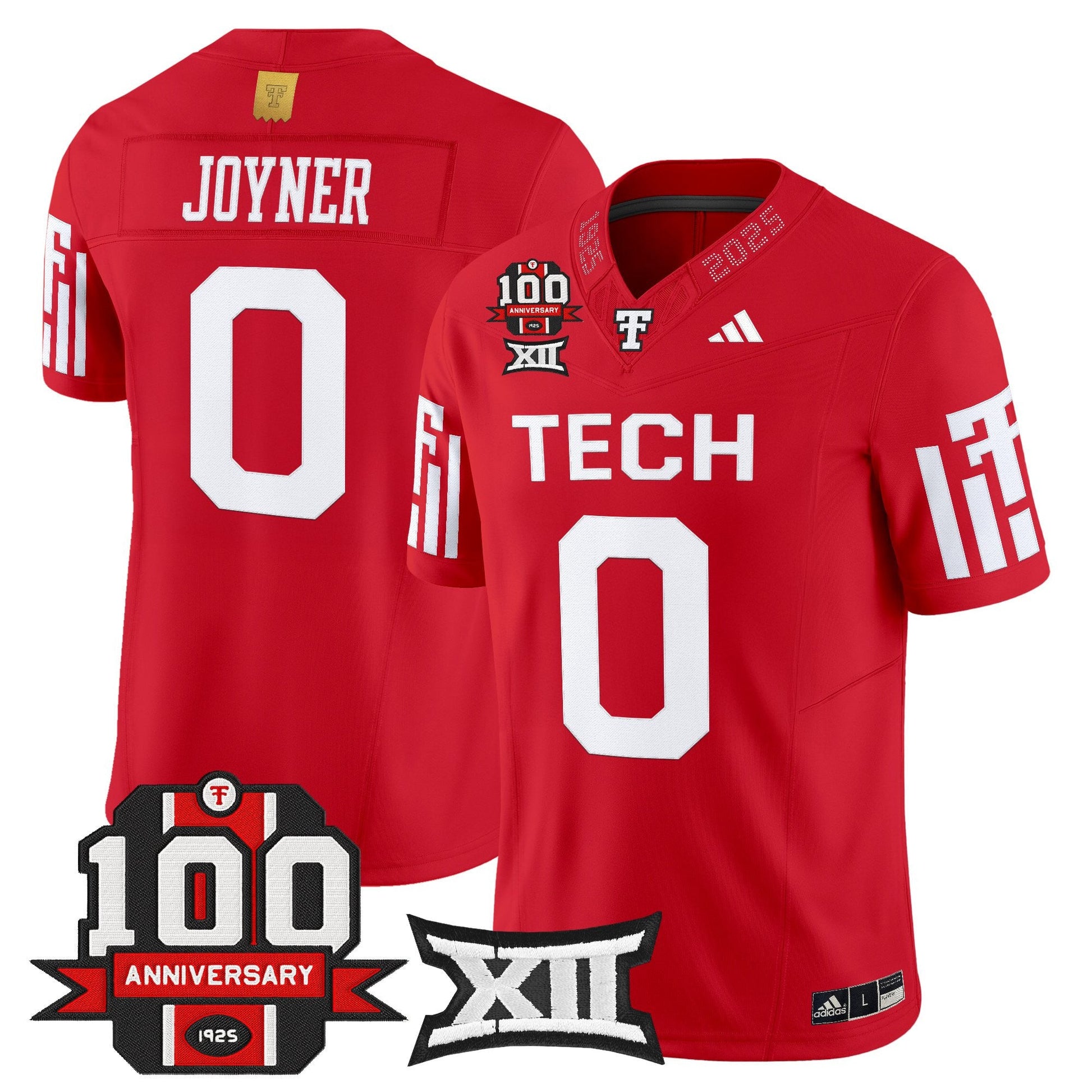 Men's Texas Tech Red Raiders 2025 Vapor Limited Jersey - 100th Anniversary Patch - All Stitched