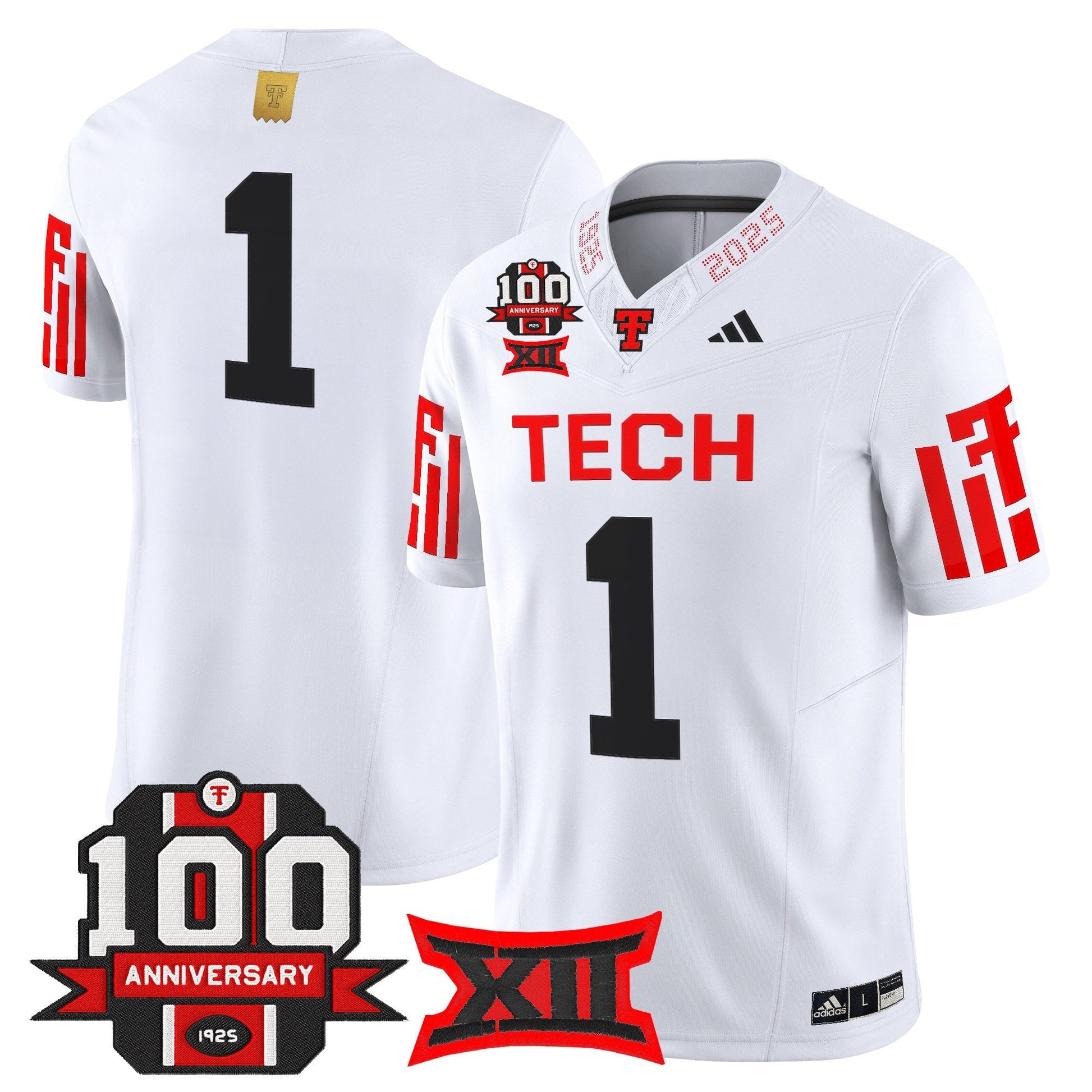 Men's Texas Tech Red Raiders 2025 Vapor Limited Jersey - 100th Anniversary Patch - All Stitched