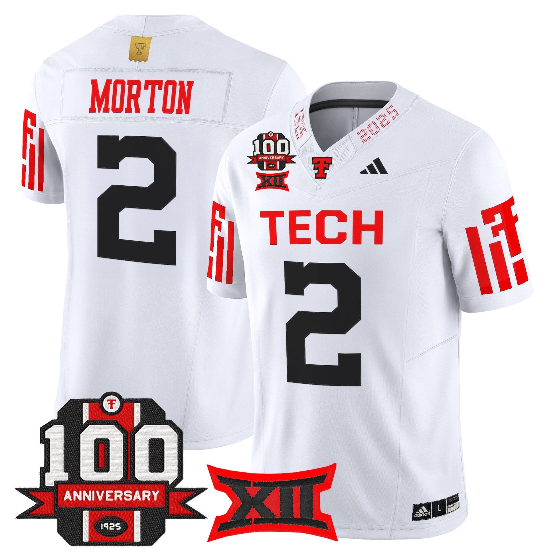 Men's Texas Tech Red Raiders 2025 Vapor Limited Jersey - 100th Anniversary Patch - All Stitched