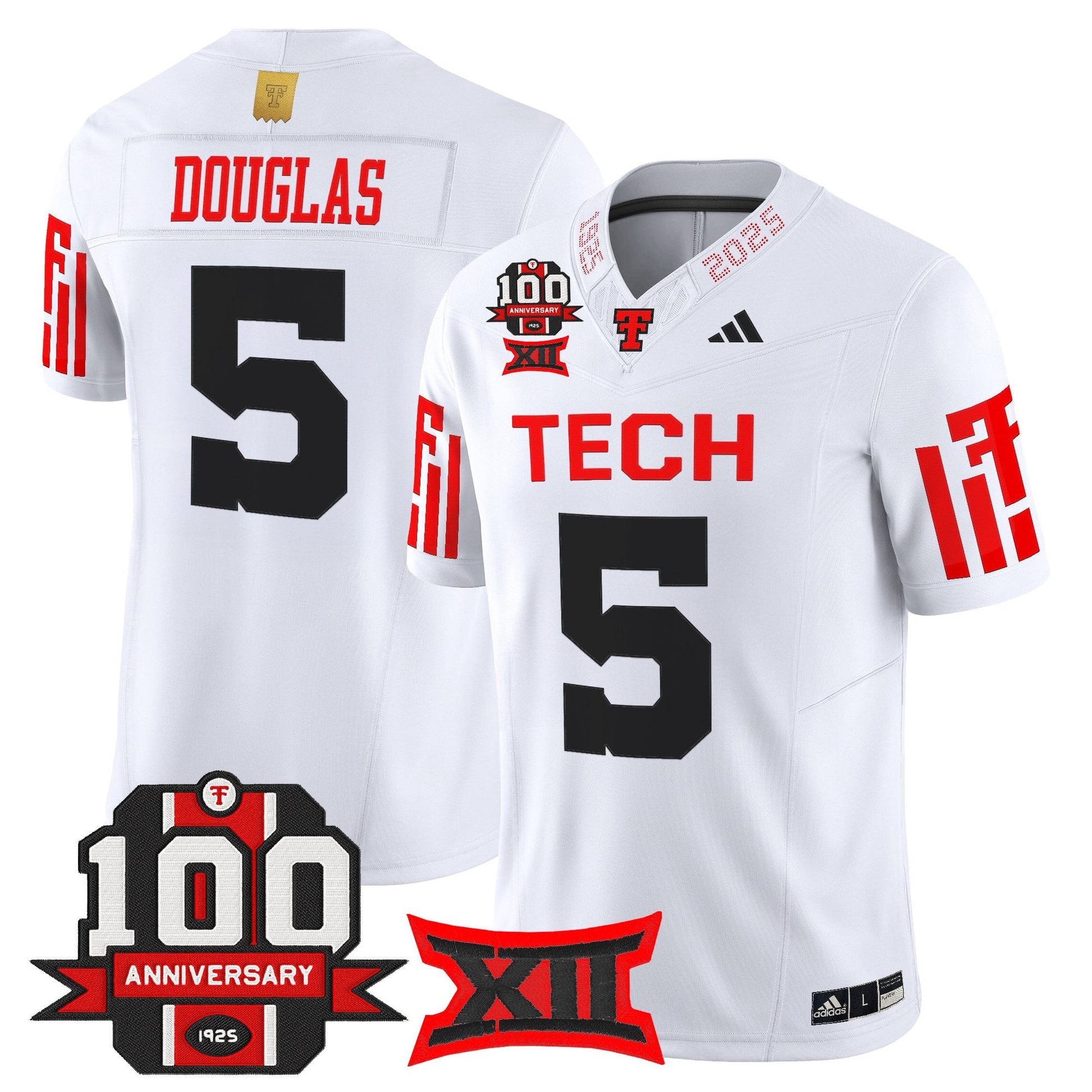 Men's Texas Tech Red Raiders 2025 Vapor Limited Jersey - 100th Anniversary Patch - All Stitched