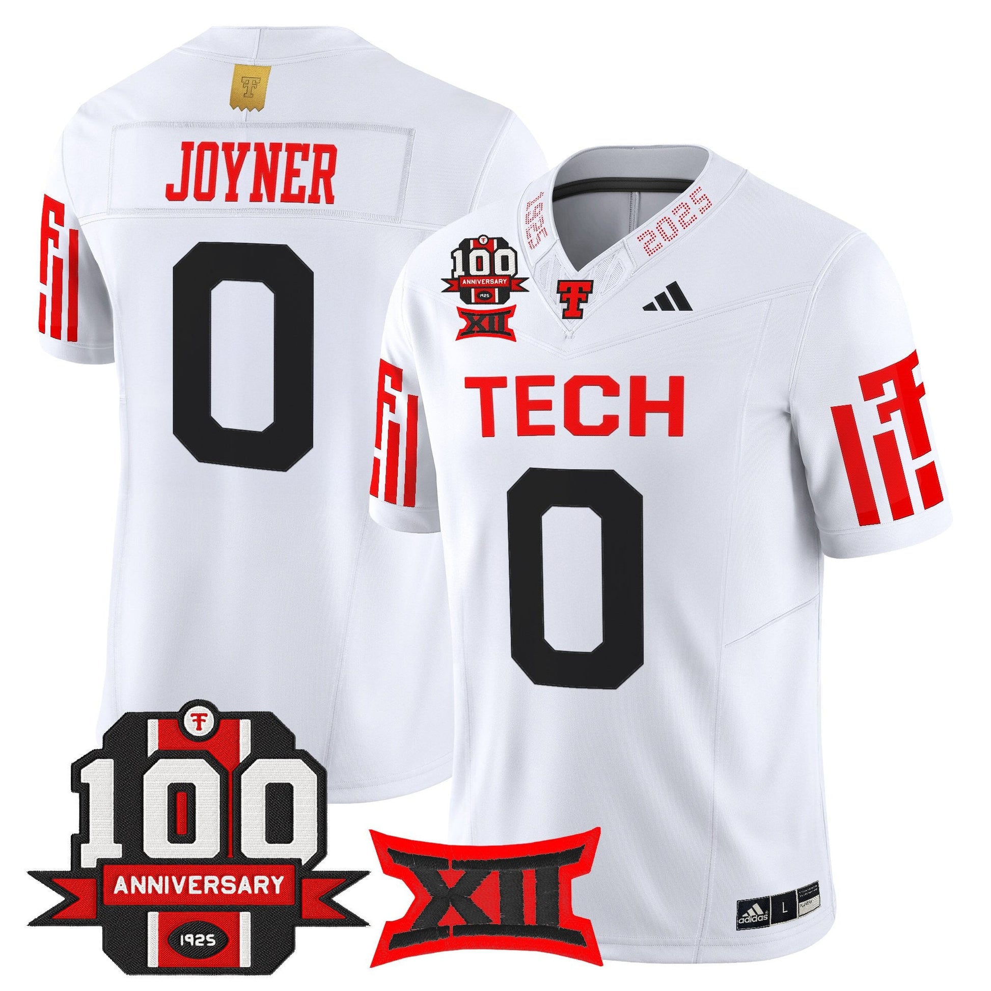 Men's Texas Tech Red Raiders 2025 Vapor Limited Jersey - 100th Anniversary Patch - All Stitched