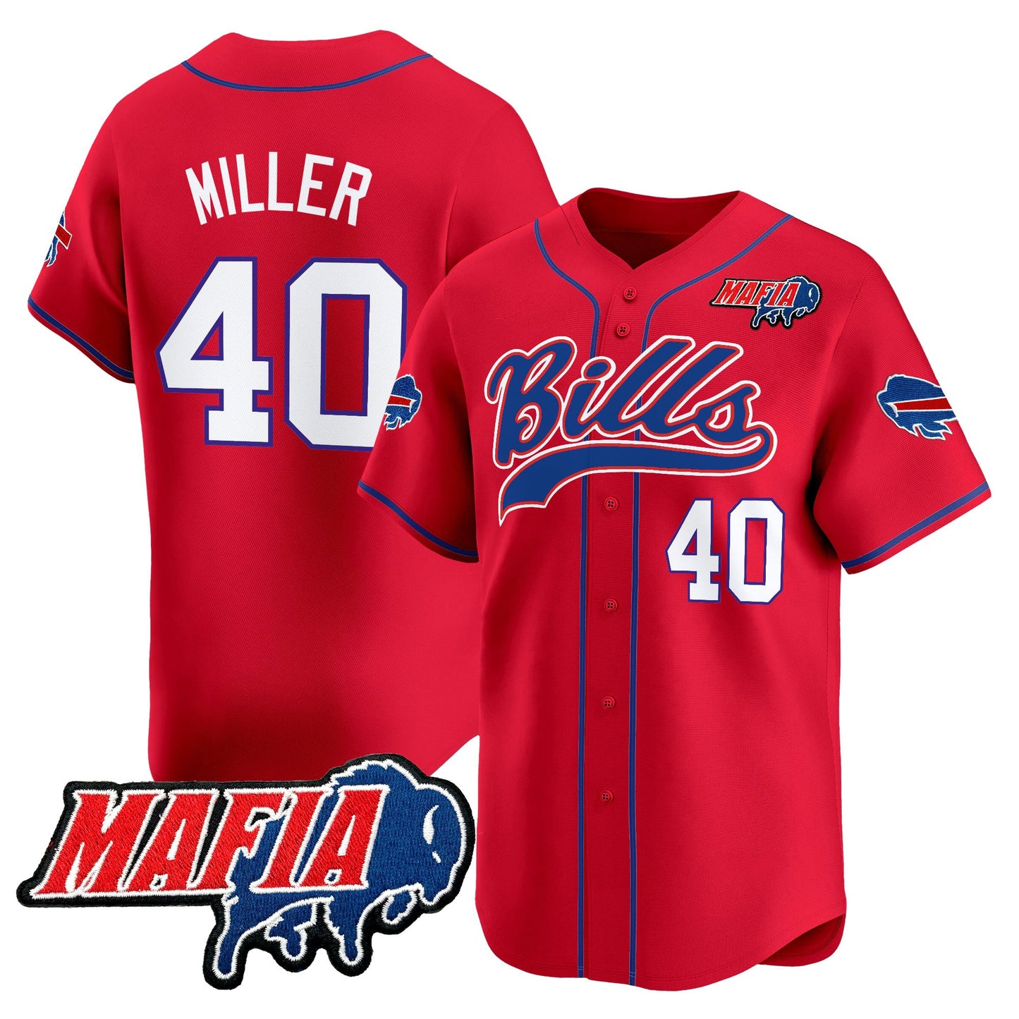 Men's Buffalo Bills 2025 Vapor Baseball Jersey - All Stitched