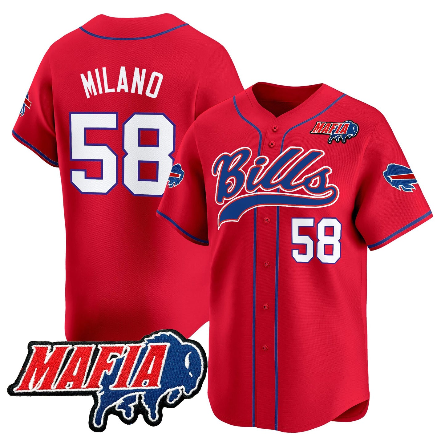 Men's Buffalo Bills 2025 Vapor Baseball Jersey - All Stitched