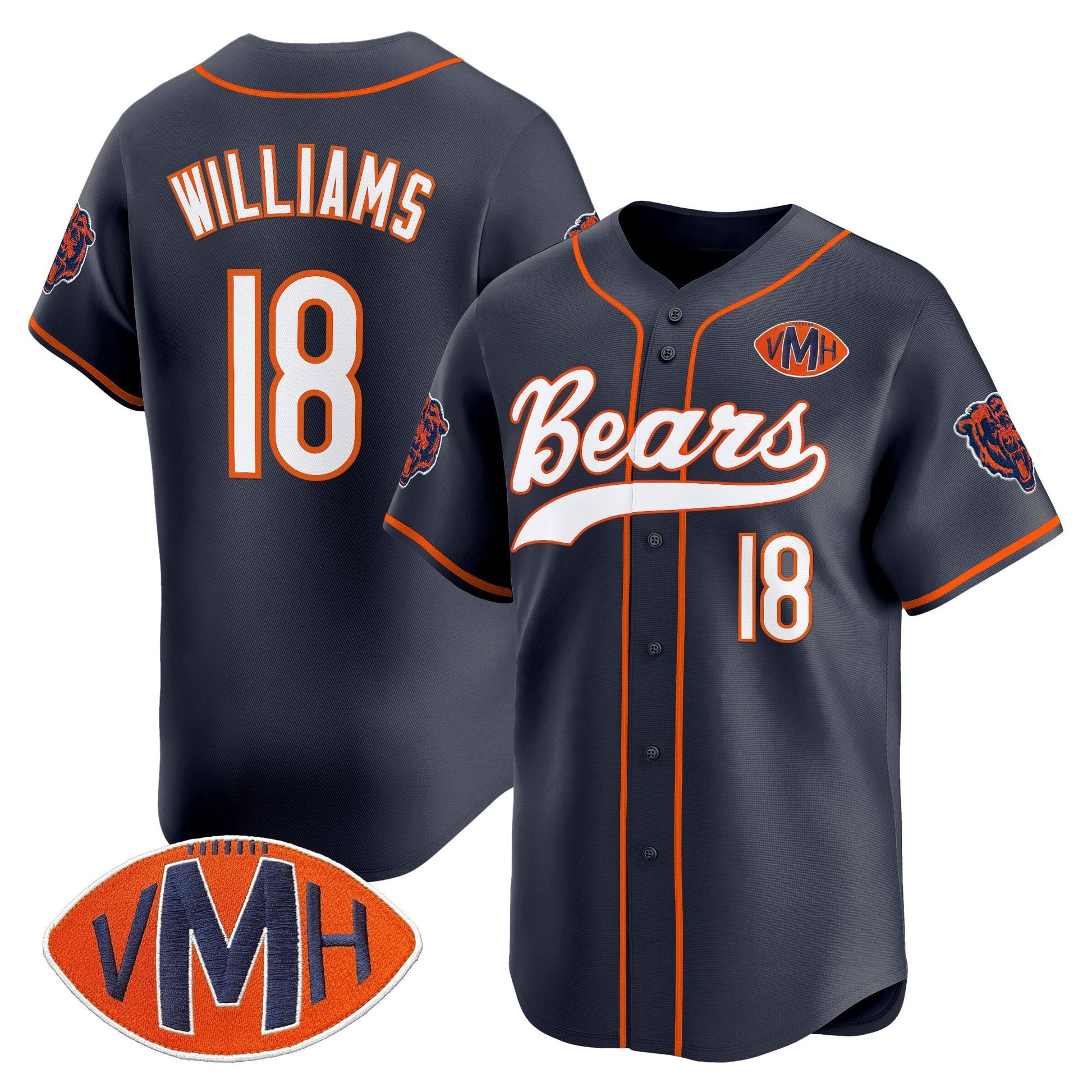 Men's Chicago Bears 2025 Vapor Baseball Jersey - All Stitched