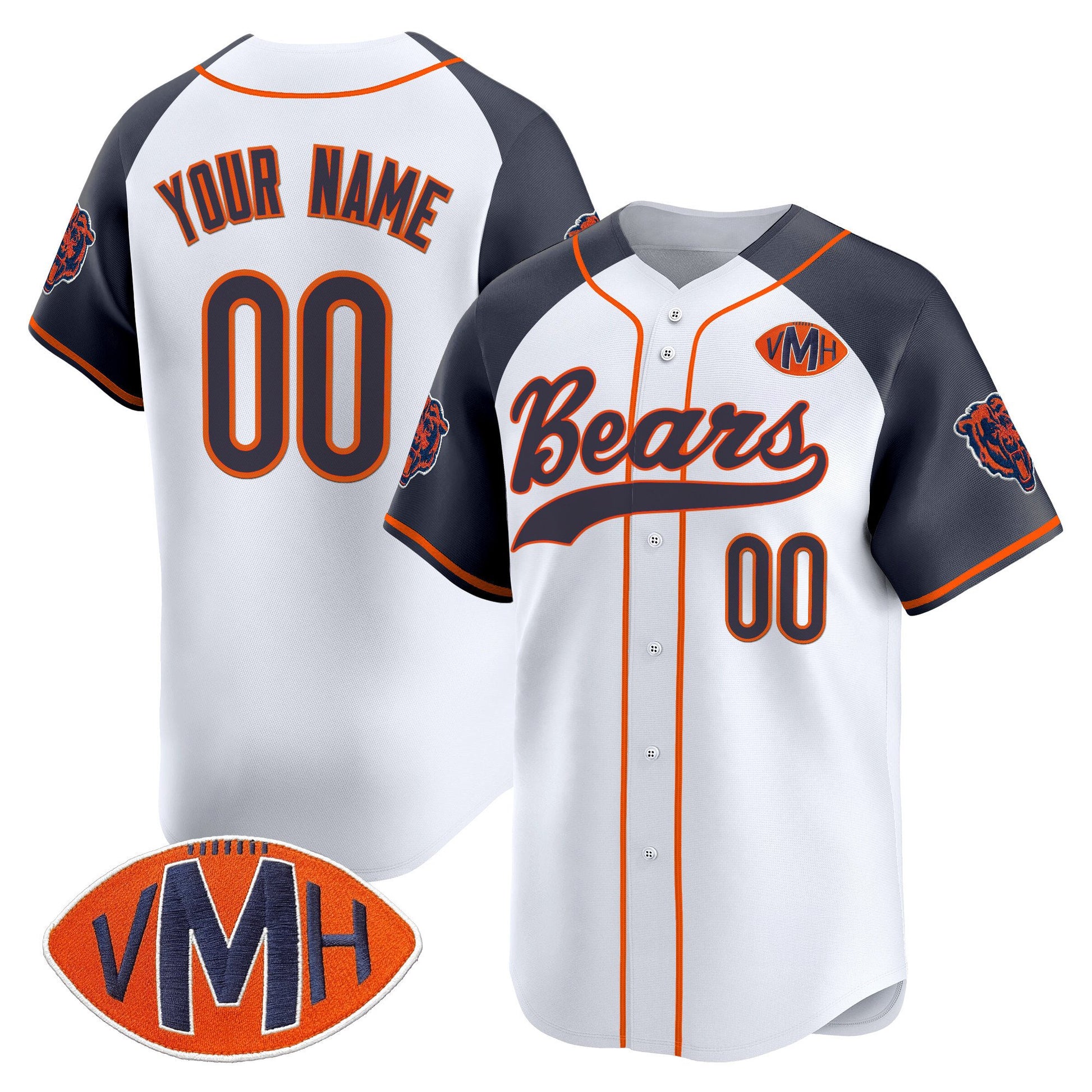 Chicago Bears 2025 Vapor Baseball Custom Jersey - All Stitched