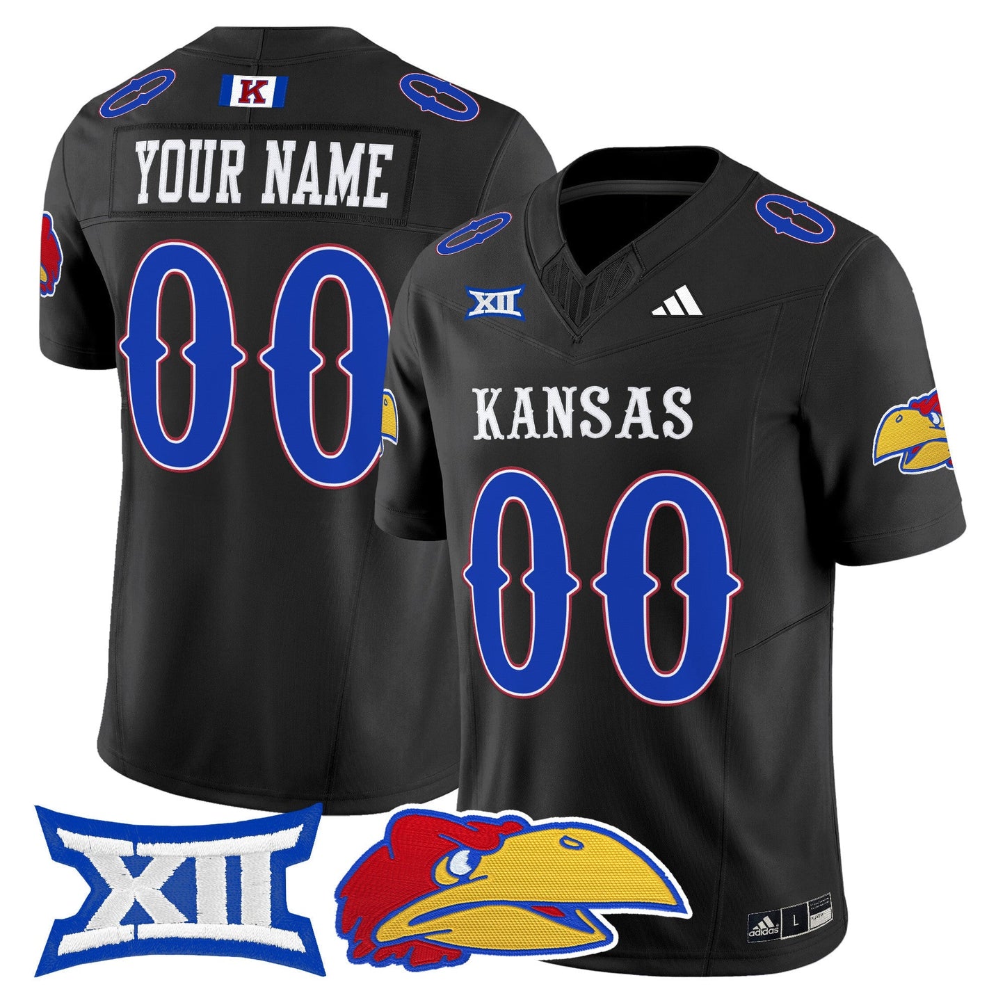 Kansas Jayhawks 2025 Vapor Limited Custom Jersey - All Stitched