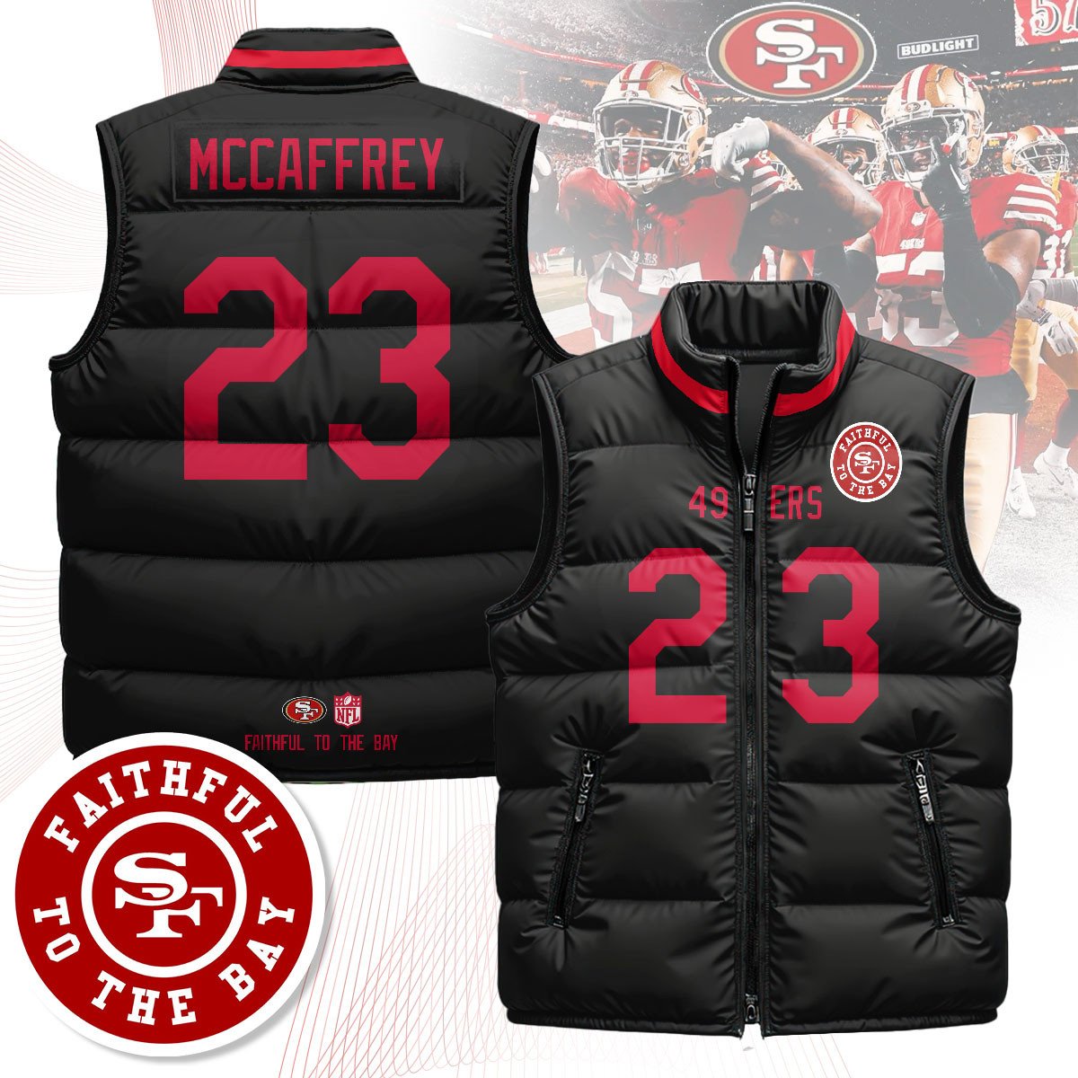 San Francisco 49ers Unisex Puffer Vest V1