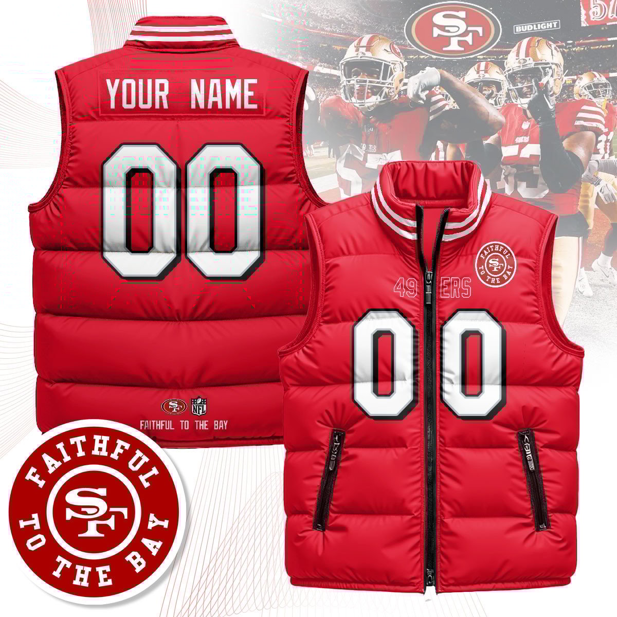 Custom SF Unisex Puffer Vest V1