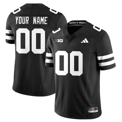 Custom Nebraska Football 2025 "Blackout" Jersey - All Stitched