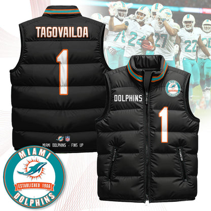 Miami Dolphins Unisex Puffer Vest