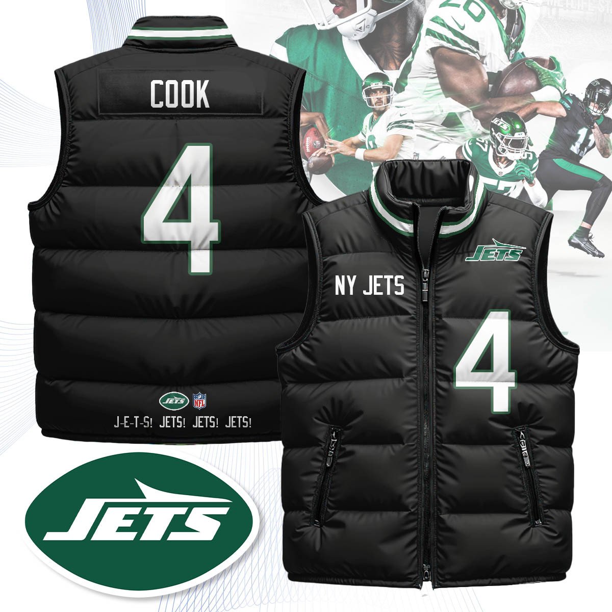New York Jets Unisex Puffer Vest