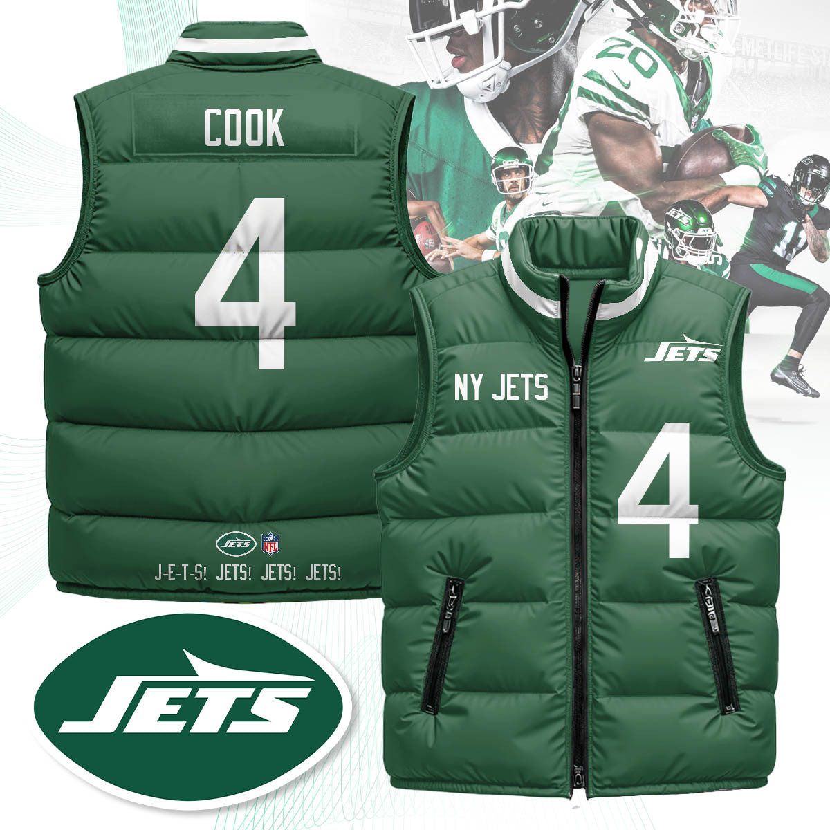 New York Jets Unisex Puffer Vest