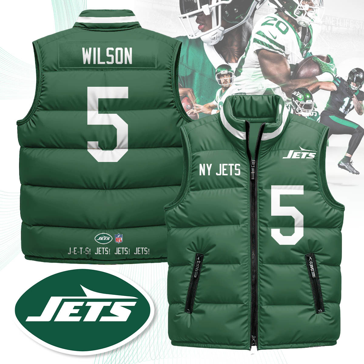 New York Jets Unisex Puffer Vest