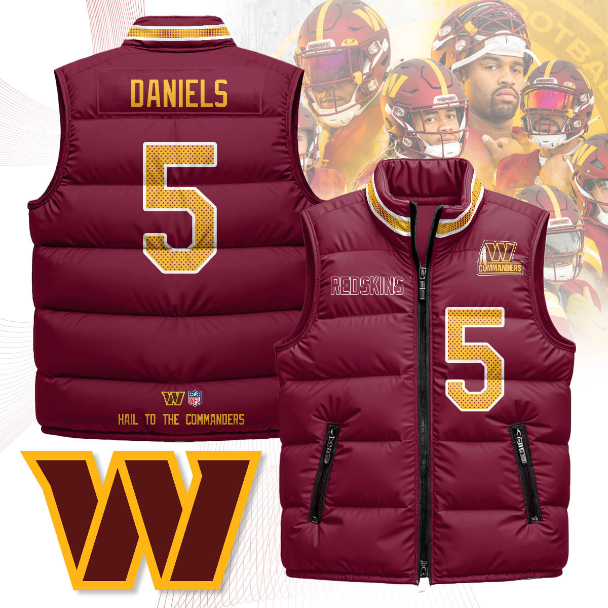 Washington Commanders Unisex Puffer Vest