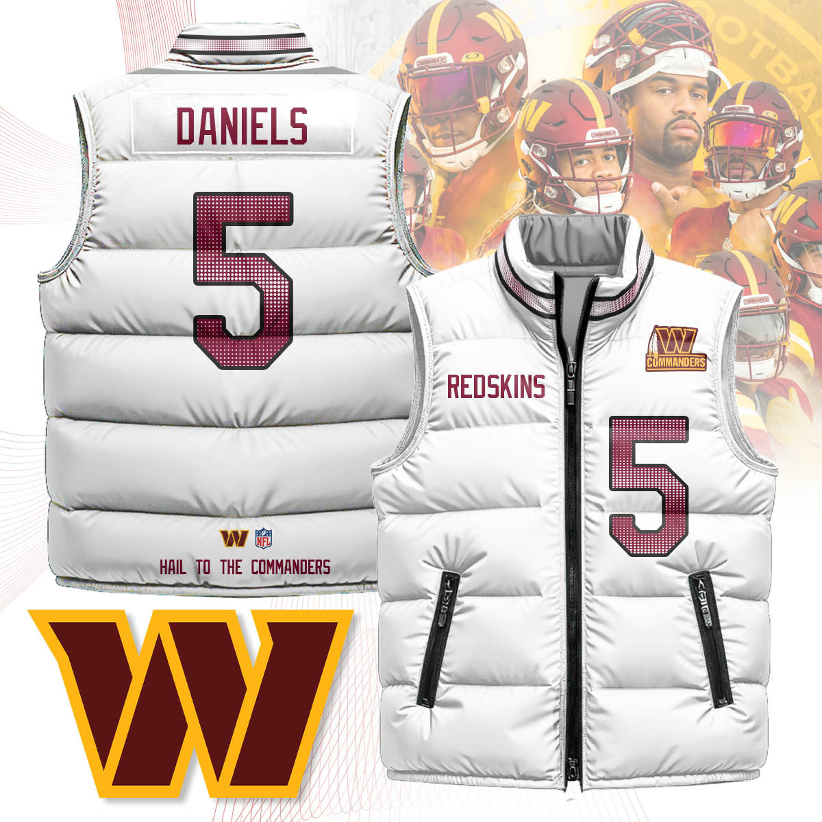 Washington Commanders Unisex Puffer Vest
