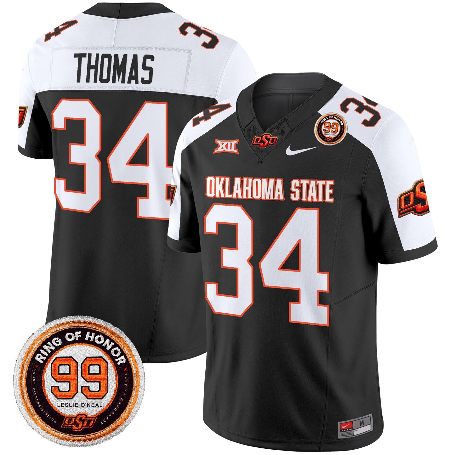 Men's Oklahoma State Cowboys 2025 Vapor Limited Jersey - Leslie O'neal Patch - All Stitched