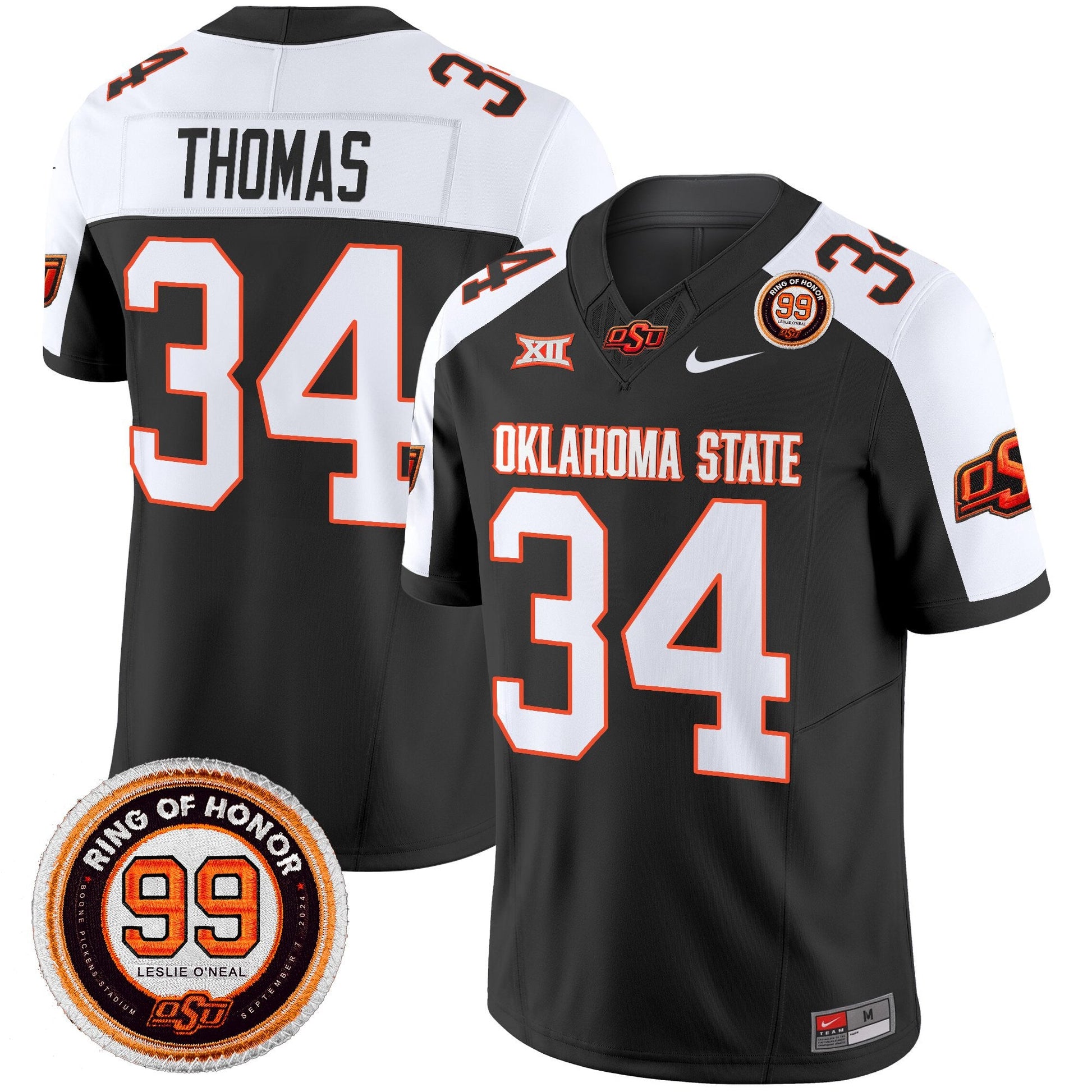Men's Oklahoma State Cowboys 2025 Vapor Limited Jersey - Leslie O'neal Patch - All Stitched