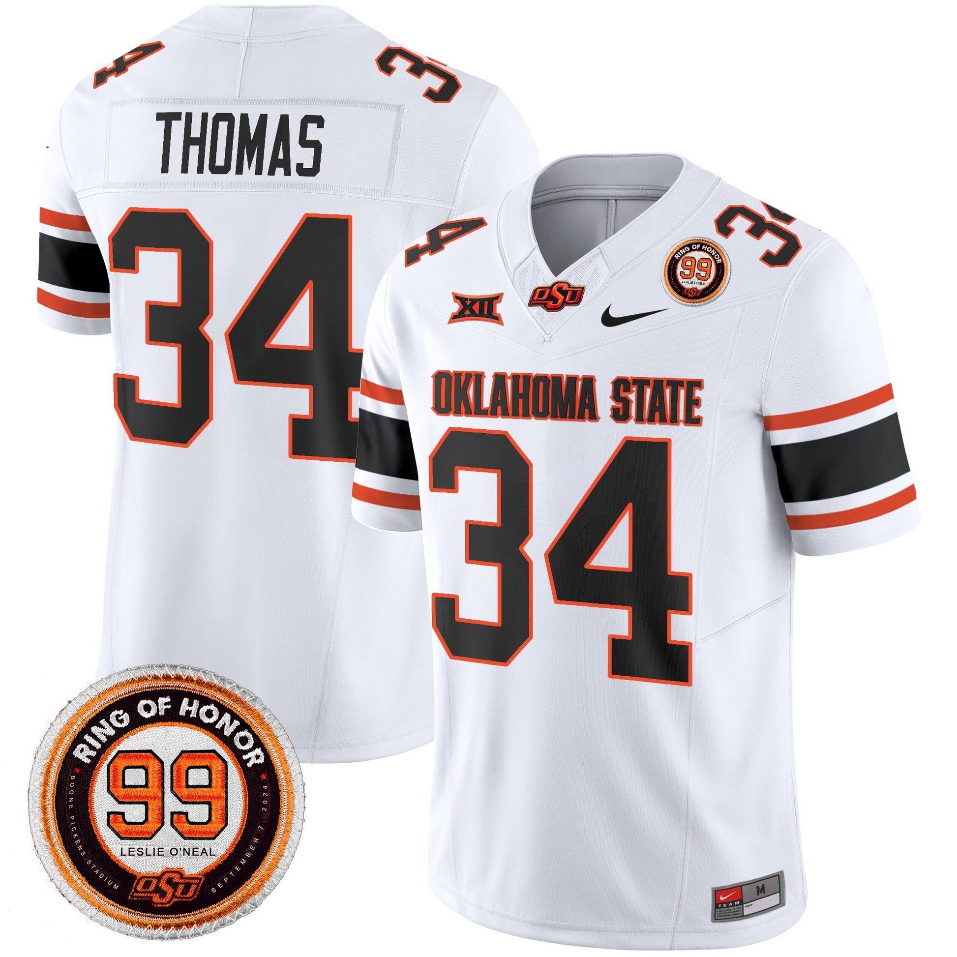 Men's Oklahoma State Cowboys 2025 Vapor Limited Jersey - Leslie O'neal Patch - All Stitched
