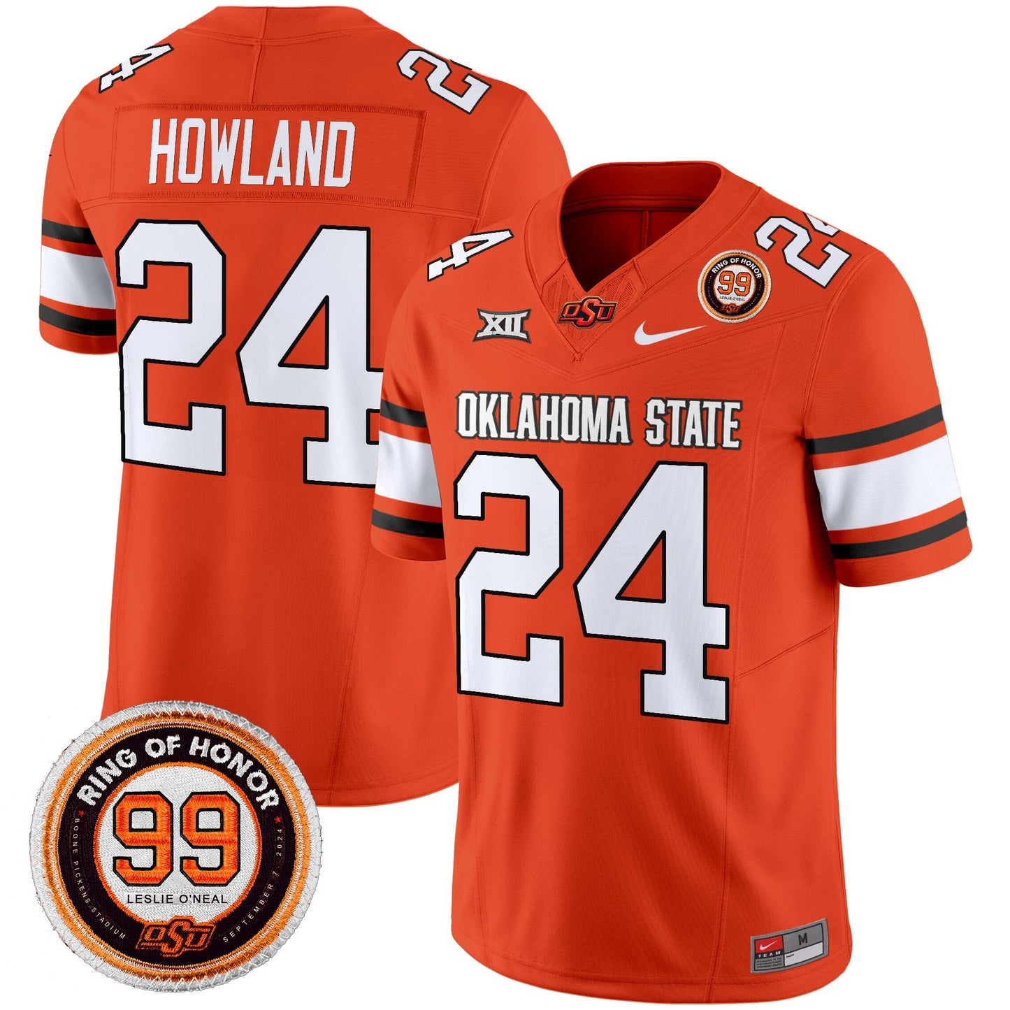 Men's Oklahoma State Cowboys 2025 Vapor Limited Jersey - Leslie O'neal Patch - All Stitched
