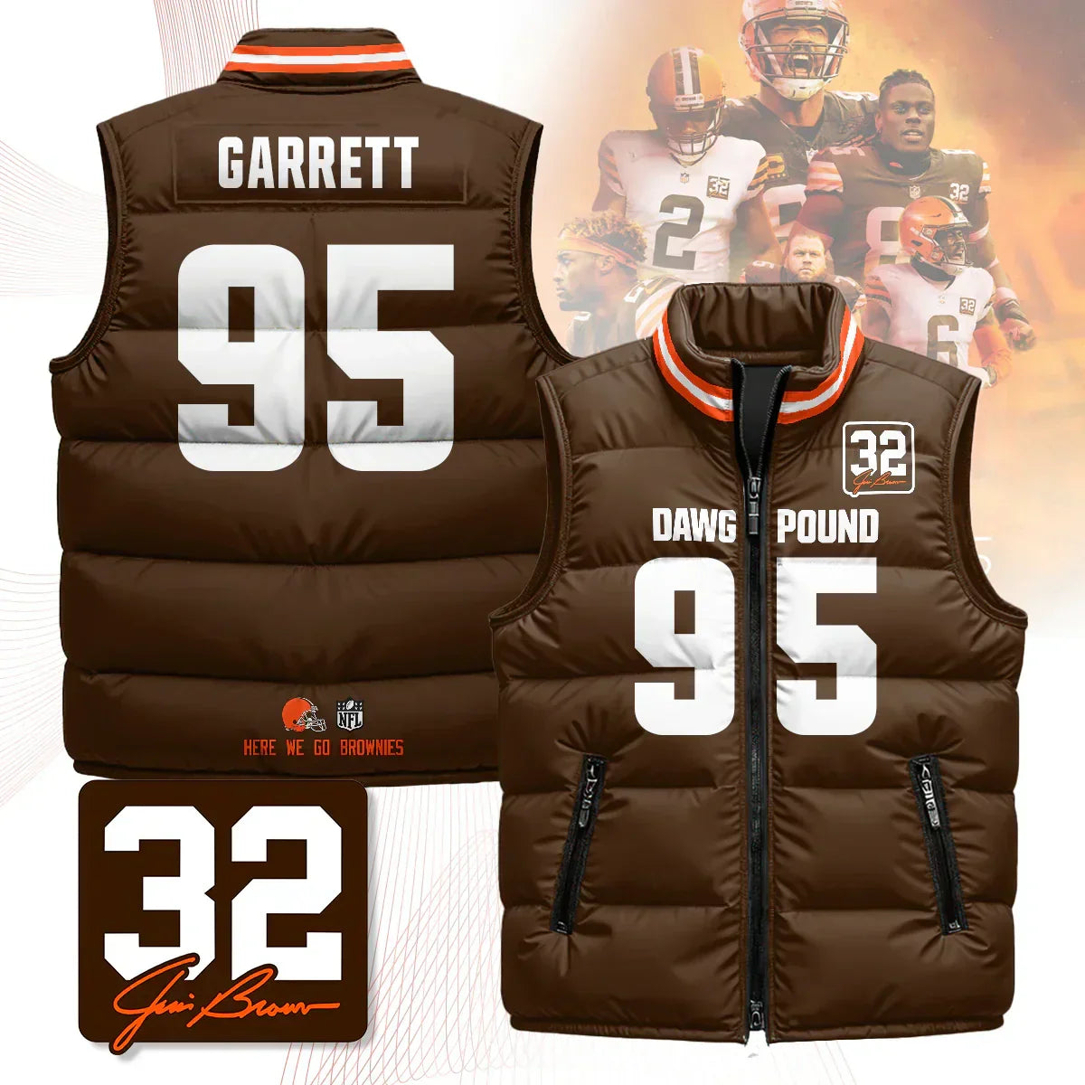 Cleveland Browns Unisex Puffer Vest