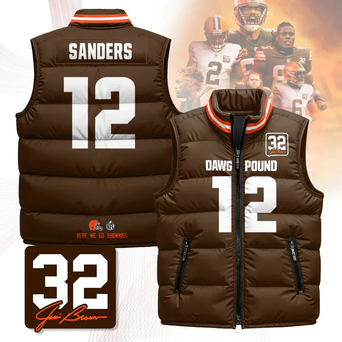 Cleveland Browns Unisex Puffer Vest