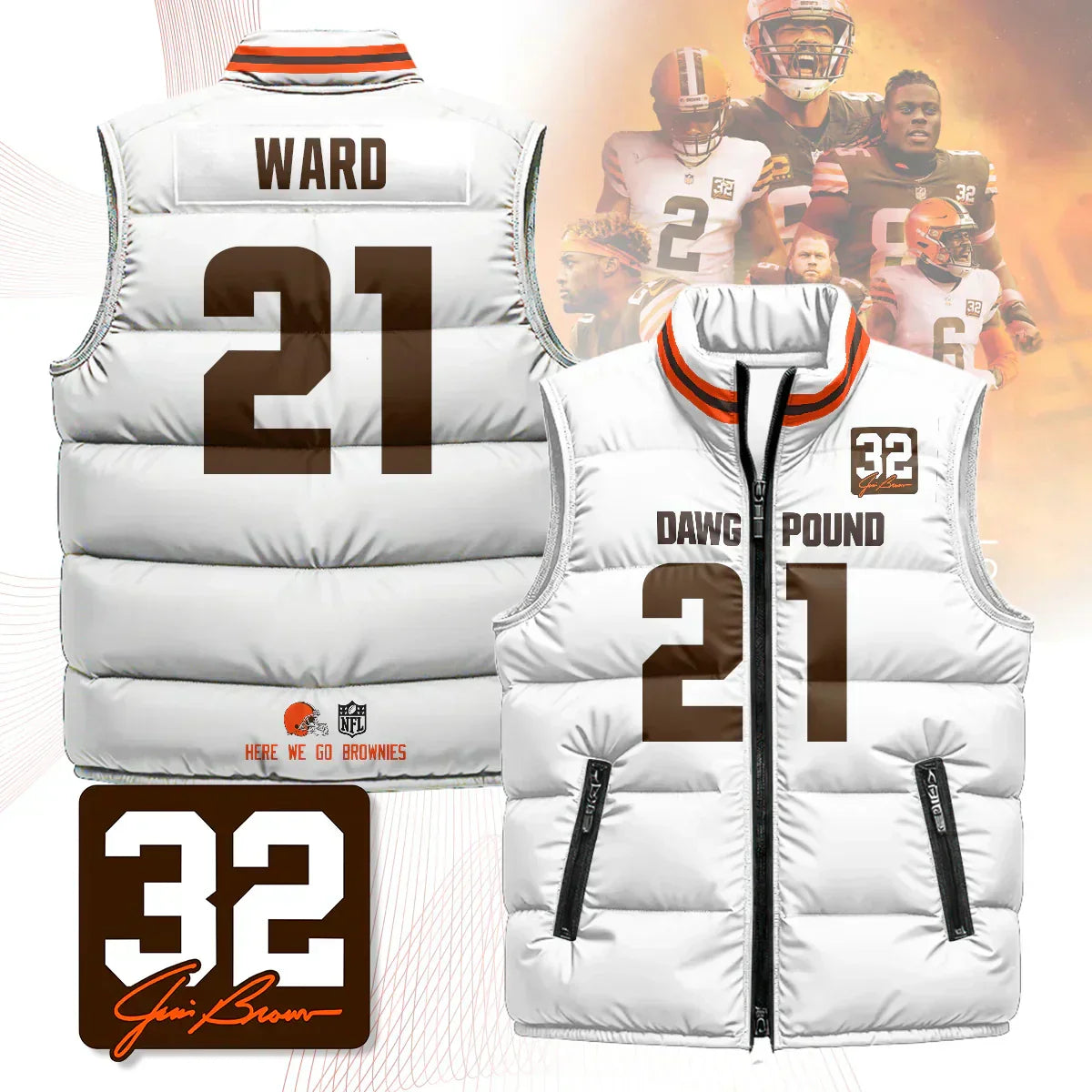 Cleveland Browns Unisex Puffer Vest