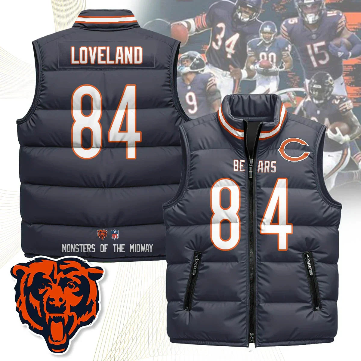 Chicago Bears Unisex Puffer Vest