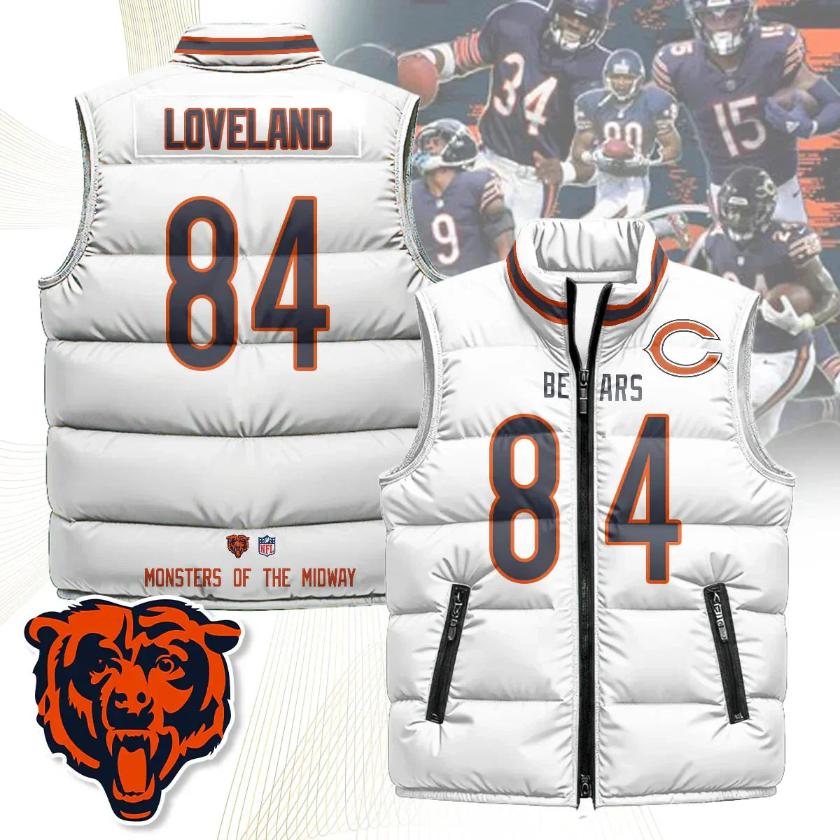 Chicago Bears Unisex Puffer Vest