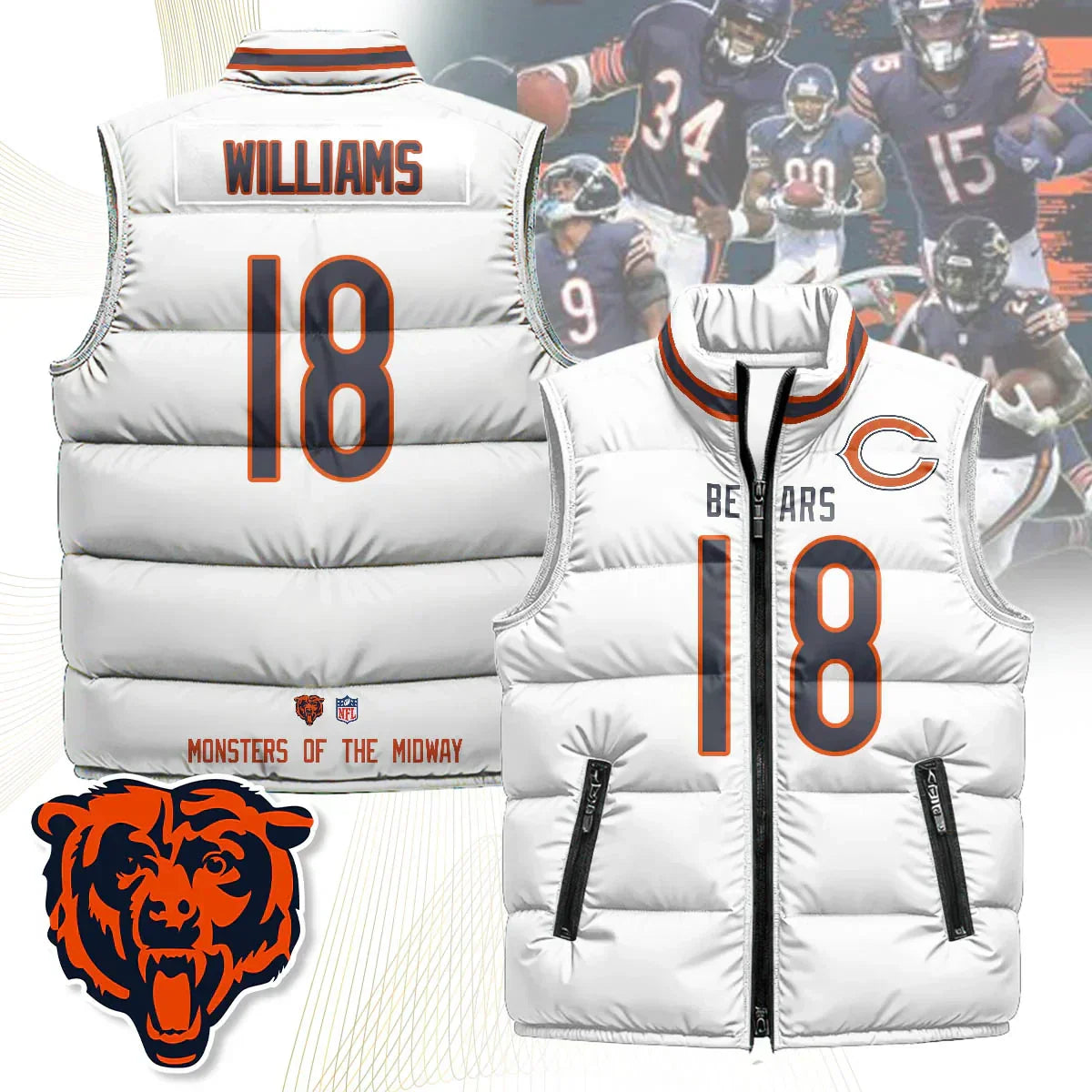 Chicago Bears Unisex Puffer Vest