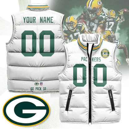 Custom Green Bay Packers Unisex Puffer Vest